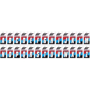 LETTERS FRONT PLATE FORWARD- WHITE