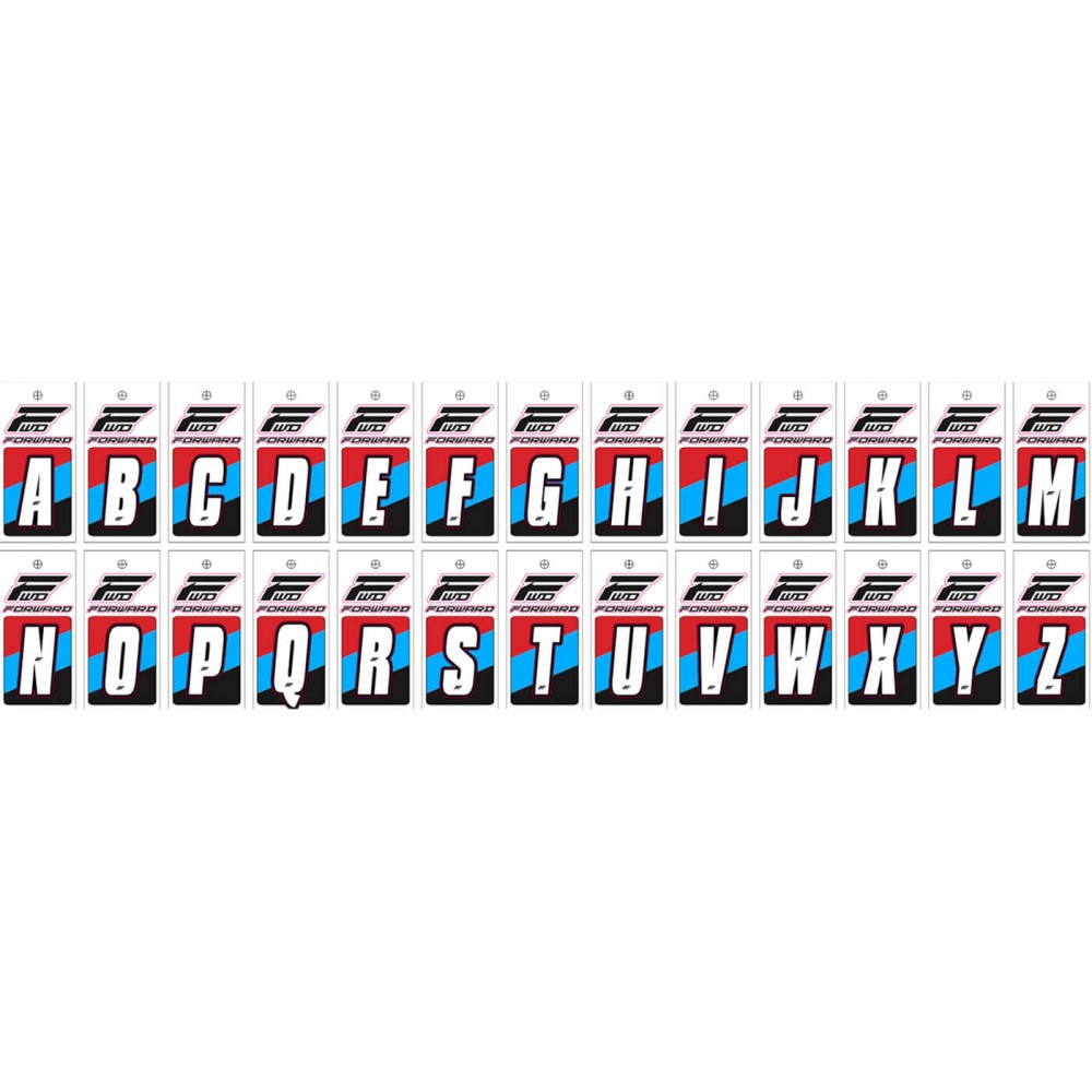 LETTERS FRONT PLATE FORWARD- WHITE