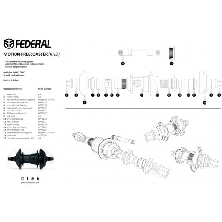 FEDERAL MOTION FREECOASTER HUB