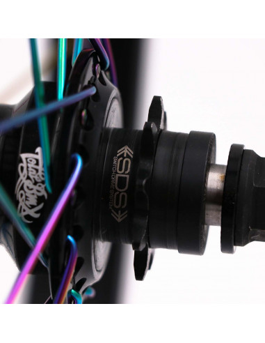 Rear Wheel Total Techfire Black/Rainbow