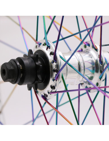 Roue Arriere Total Techfire Rainbow/Silver