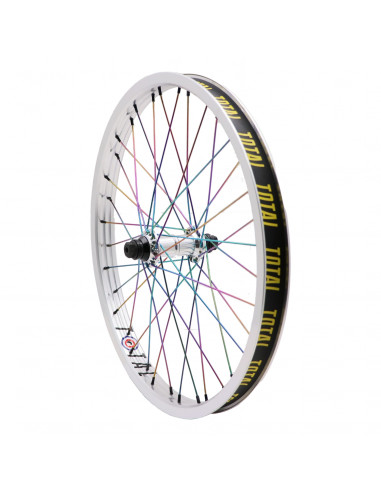 Front Wheel Total Techfire Silver/Rainbow