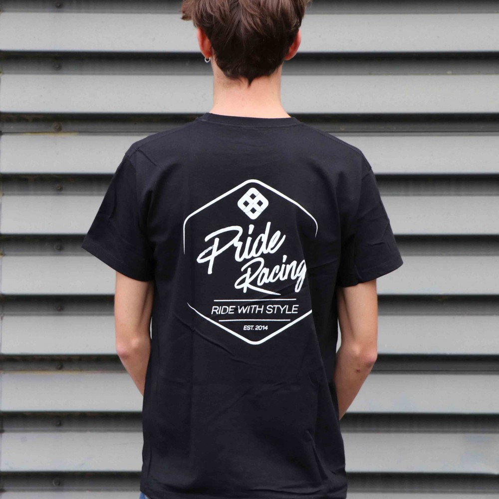 TSHIRT PRIDE RIDE WITH STYLE BLACK