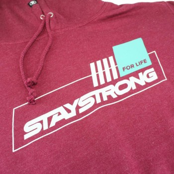 SWEAT STAY STRONG FOR LIFE BURGUNDY 2