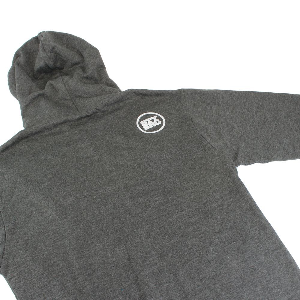 SWEAT STAY STRONG FASTER ZIP HEATHER BLACK