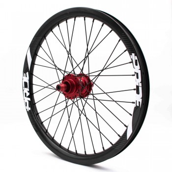 PAIRE DE ROUES PRIDE GRAVITY PRO AERO UD GLOSS DISC - MOYEUX ROUGE 2
