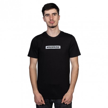 T-SHIRT STAYSTRONG WORD BOX BLACK