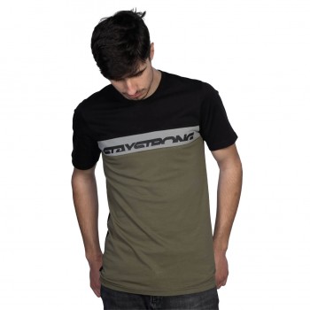 T-SHIRT STAYSTRONG CUT OFF BLACK/GREEN