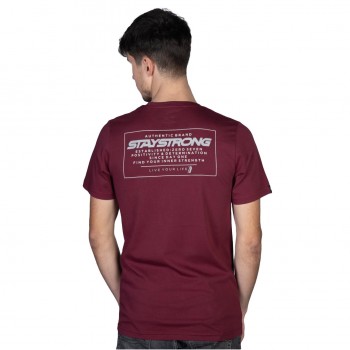 T-SHIRT STAYSTRONG AUTHENTIC BOX MAROON 2