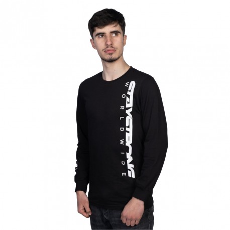 T-SHIRT L/S STAYSTRONG ICON WORLDWIDE BLACK