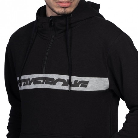 SWEAT STAYSTRONG CUT STRIPE 1/4 ZIP BLACK/GREY