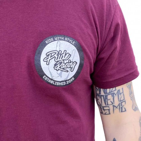 PRIDE T-SHIRT COOL PATCH BURGUNDY