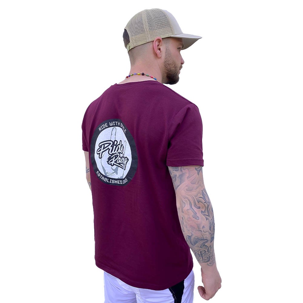 PRIDE T-SHIRT COOL PATCH BURGUNDY