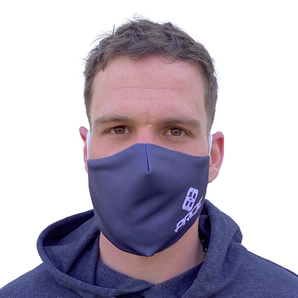 PRIDE FACE MASK CORPORATE LOGO DARK GREY