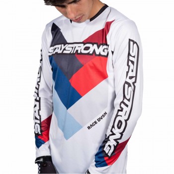MAILLOT STAYSTRONG CHEVRON WHITE 2