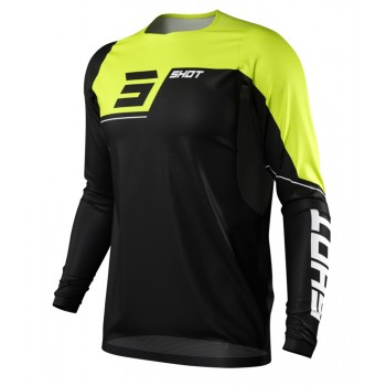 SHOT REVOLT BLACK/YELLOW JERSEY LONG SLEEVES