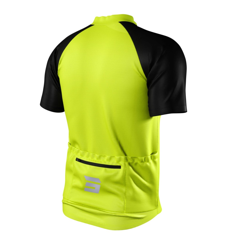 MAILLOT UNLIMITED ZIP JAUNE MANCHES COURTES