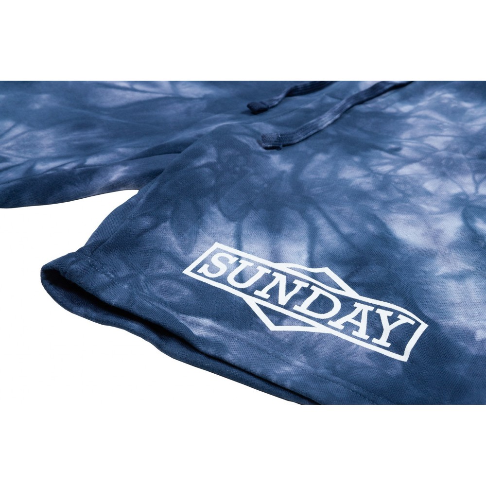 SUNDAY CORNERSTONE SWEAT SHORTS TIE-DYE NAVY