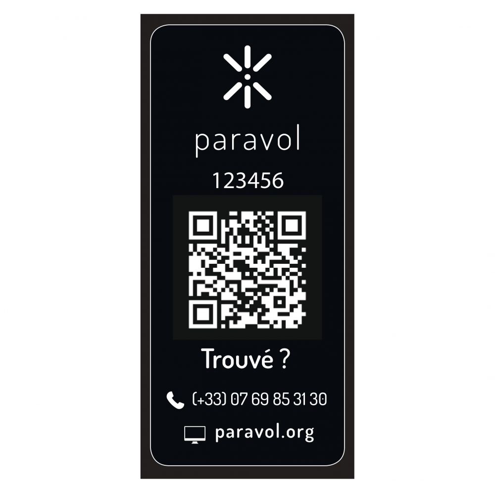 Paravol - Sticker Noir Gloss
