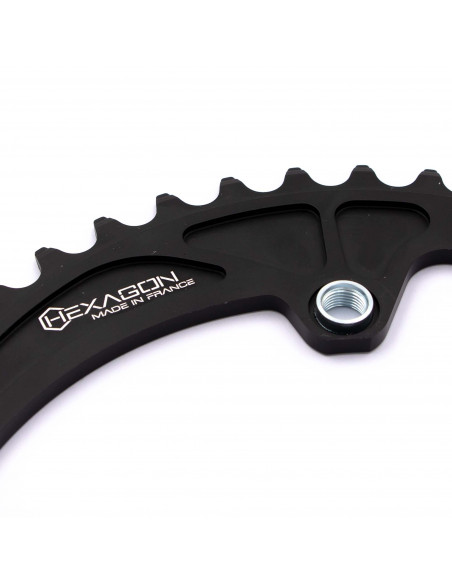 Pride Hexagon Sprocket 4 Bolts Threaded Black