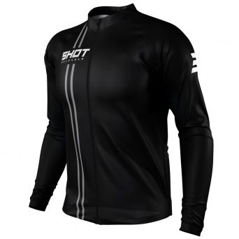 Maillot Manches Courtes Shot Unlimited Zip Noir