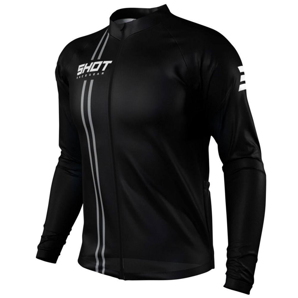 Maillot Manches Courtes Shot Unlimited Zip Noir