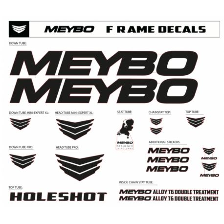 Meybo Holeshot Stickers Pack - Black