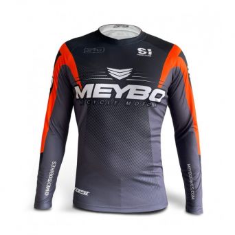 Maillot Meybo Race V6 Slim Fit - Noir/Orange 2