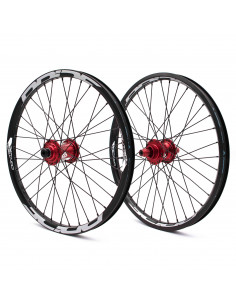 Roues 20" (406) Pride Control V1 20/10mm Red - V-Brake/Disque