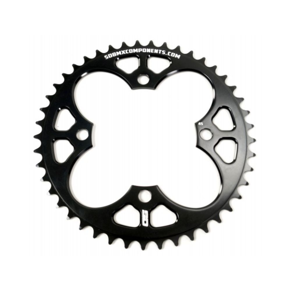 SD Components CNC 6061-T6 - 4pts - Black Sprocket