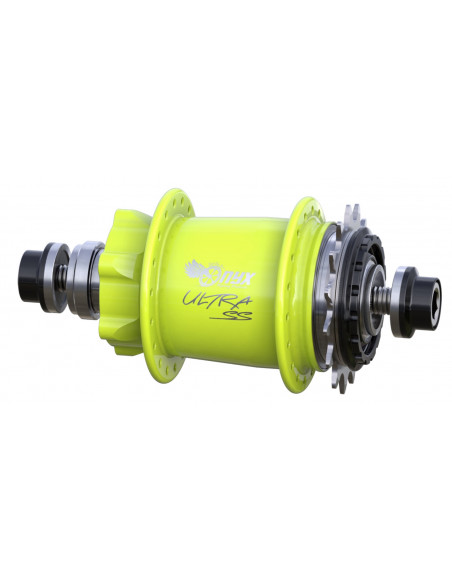 Onyx Ultra SS Disc 10mm Rear Hub - Hi Vis Yellow