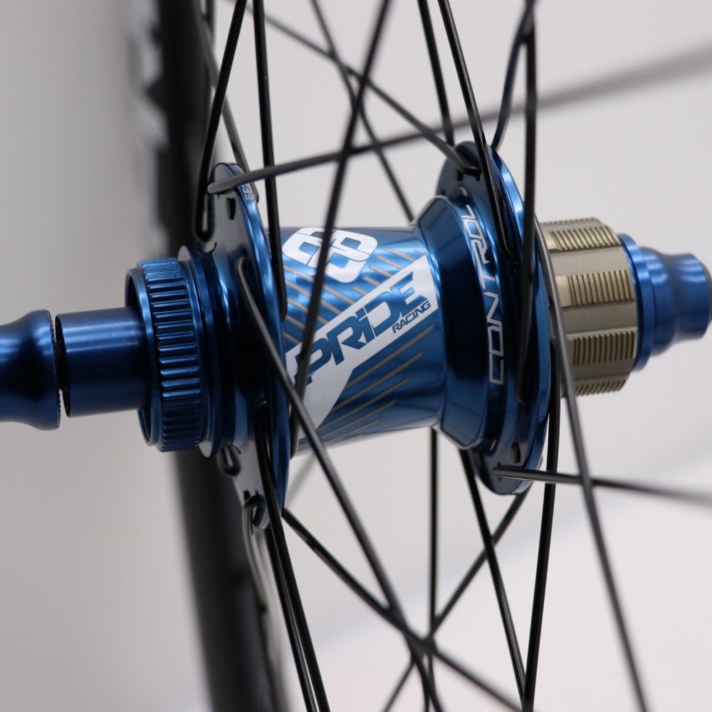 Pride Gravity Exp Aero Ud Gloss Disc Wheelset - Blue Hubs