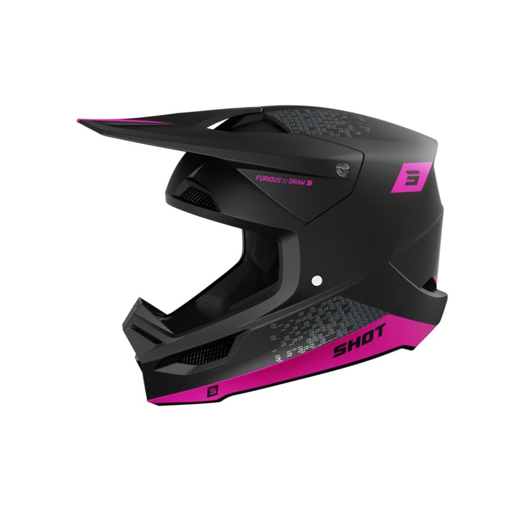 Casque Shot Furious - Draw Pink Mat Profil