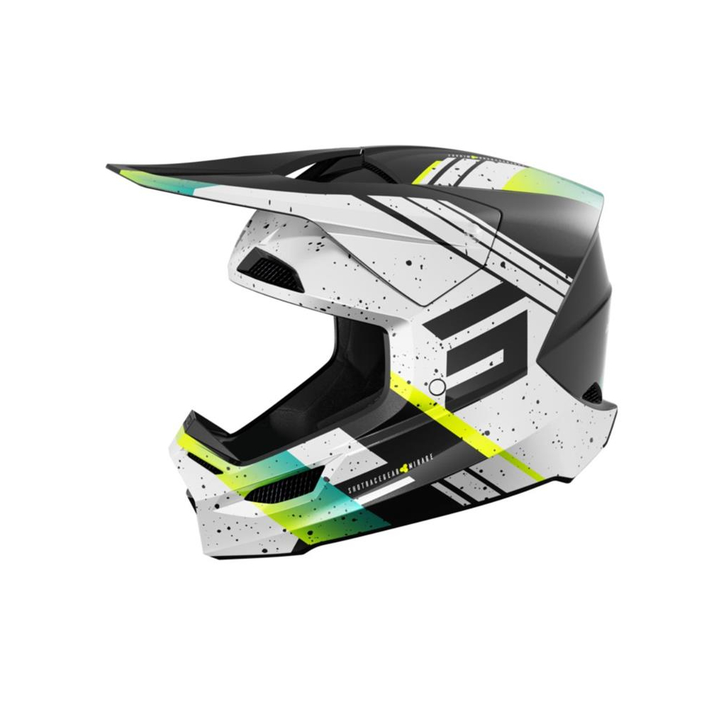 Shot Furious Helmet - Mirage Blue Neon Yellow Pearly