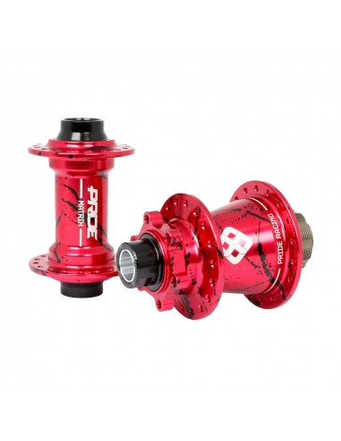 Pride Matrix Hubs Splash Red/Black - 20/15mm - 36H