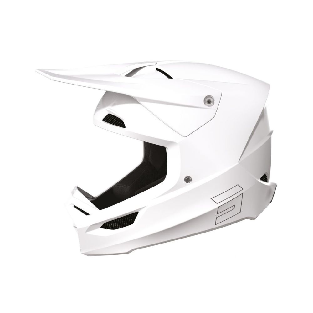 Casque Shot Race - Solid White Gloss Profil