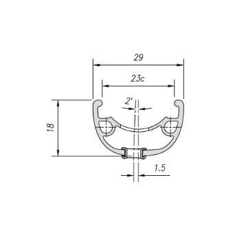 Jante Mach1 Klixx Disc - 24" - 36H - Black 2