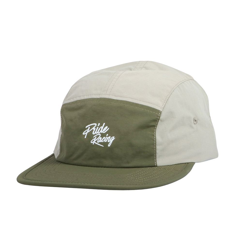 Pride 5 Panel Cap - Script - Khaki/Army