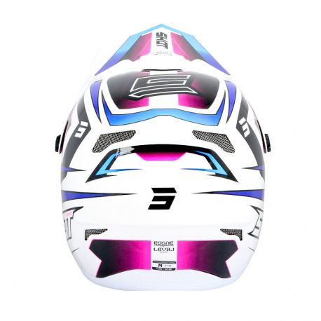Shot Rogue Adult Helmet - Level - White Blue Pearly