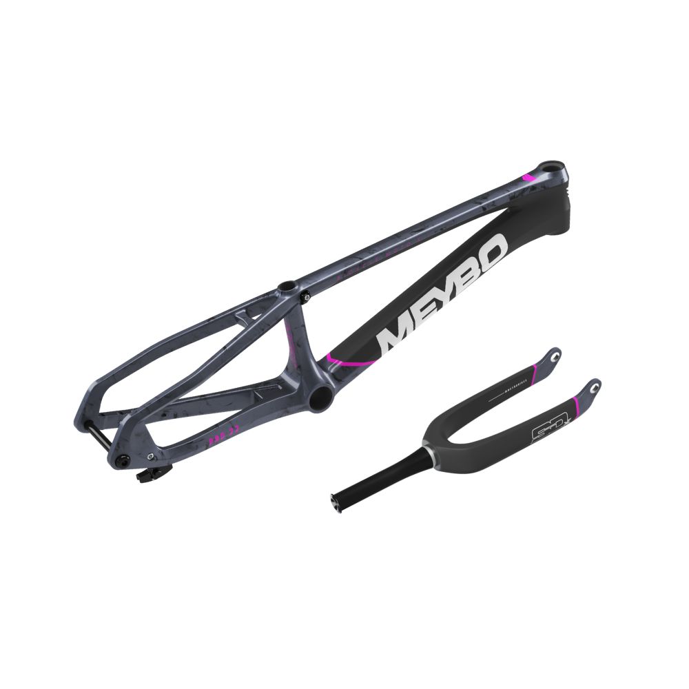 Kit Cadre/Fourche Meybo HSX Carbon 2026 - Black/Pink/Grey