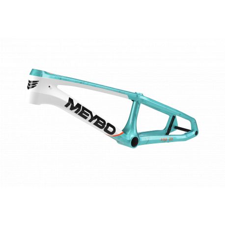 Meybo HSX Carbon 2026 Frame/Fork Kit - Matte White/Orange/Teal