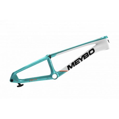 Kit Cadre/Fourche Meybo HSX Carbon 2026 - Matte White/Orange/Teal