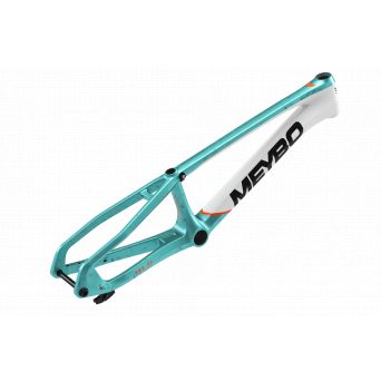Kit Cadre/Fourche Meybo HSX Carbon 2026 - Matte White/Orange/Teal 2