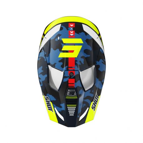 Shot Furious Kid Helmet - Flash Blue Neon Yellow Glossy
