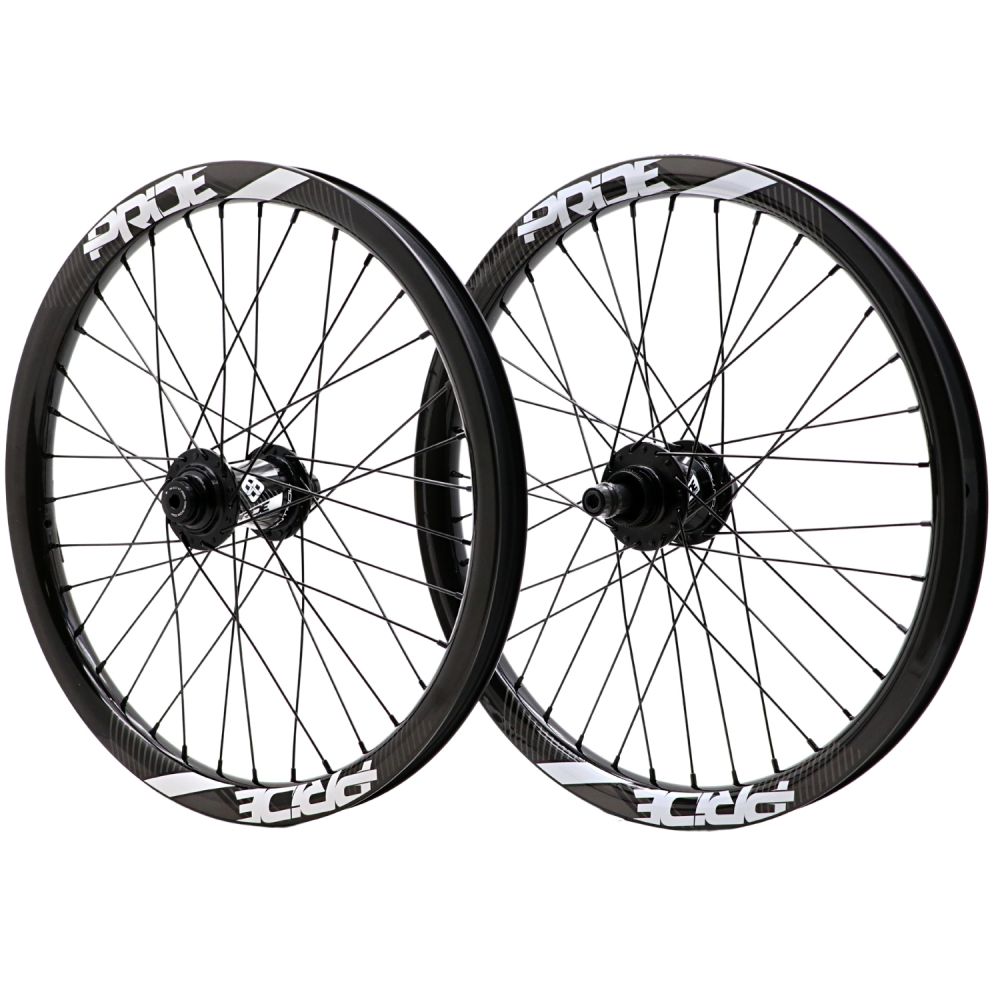 Paire De Roues Pride Gravity Pro Aero Ud Gloss Disc - Moyeux Black