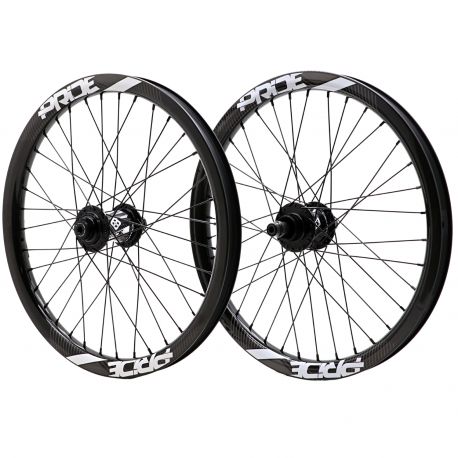 Paire De Roues Pride Gravity Pro Aero Ud Gloss Disc - Moyeux Black