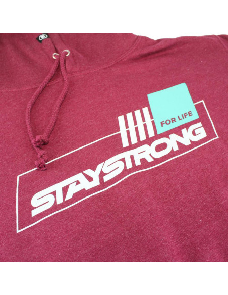 Stay Strong For Life Hoody Burgundy