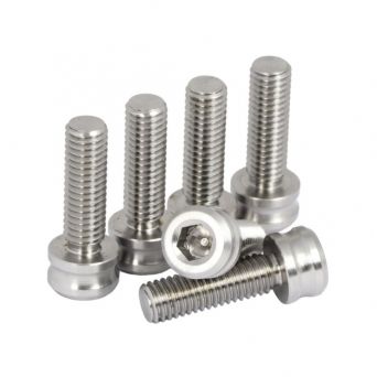 Pride Racing Stem Titanium M8 Screw Kit - Silver
