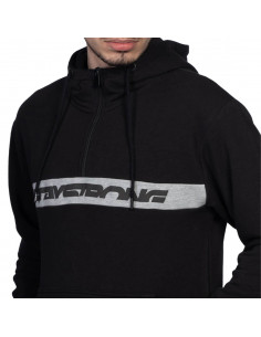 Staystrong Sweat Cut Stripe 1/4 Zip Black/Grey 2