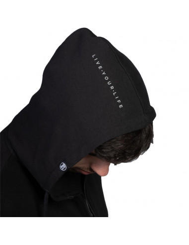 Sweat Staystrong Cut Stripe 1/4 Zip Black/Grey